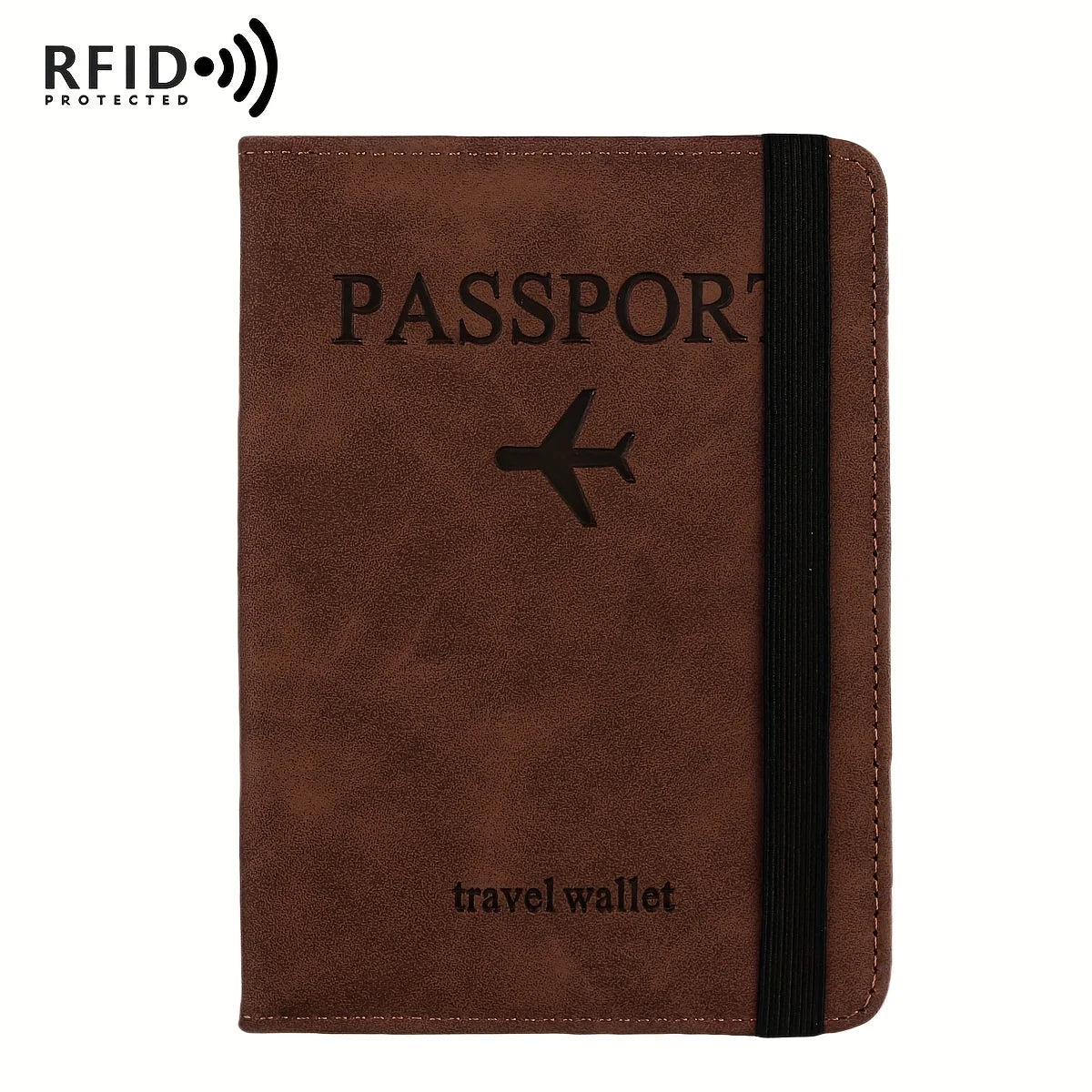 Retro PU Travel Passport Holder, RFID Blocking  Multi-Function Wallet, Passport Covers with Slots for Cards and Personal Items