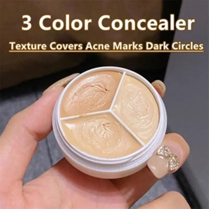 3-Color Concealer Palette – Dark Circle & Blemish Coverage