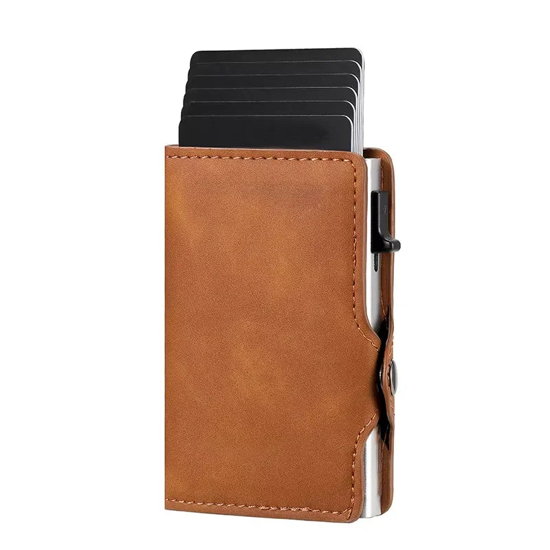 RFID Protection Credit Card Holder Carbon Fiber Id Bank Cardholder Coin Purse Minimalist Men Wallet Carteira Masculina Money Bag