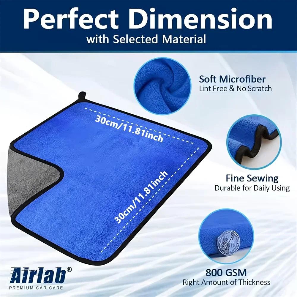 1-10pcs Microfiber Car Cleaning Towels Ultra Absorbent Car Drying Cloth Auto Detailing Washing Towel Father's Day Gift For Dad