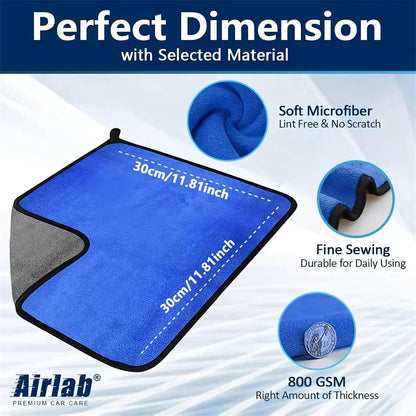 1-10pcs Microfiber Car Cleaning Towels Ultra Absorbent Car Drying Cloth Auto Detailing Washing Towel Father's Day Gift For Dad