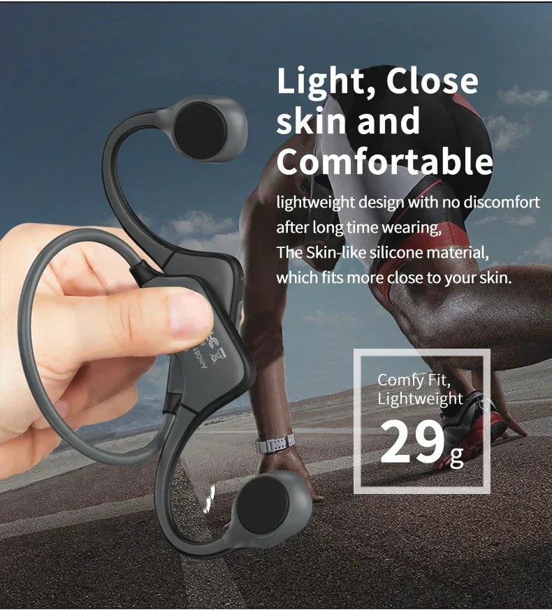 2024 Classic DG08 Bone Conduction Headphone Wireless Bluetooth Headset with MIC BT 5.3 Waterproof for Sport Running Workouts - Urbizia