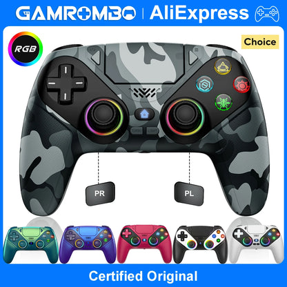 Controller For Playstation 5 PS5/PS5 Pro/Slim/PC,RGB Wireless Gamepad W/Hall Effect Trigger Marco/Turbo Anti-Drift Game Joystick
