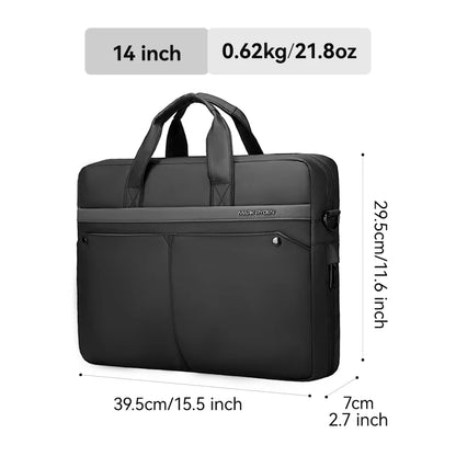 MARK RYDEN Multi-purpose Laptop Briefcase Water Repellent Commuter Bag with Trolley Sleeve