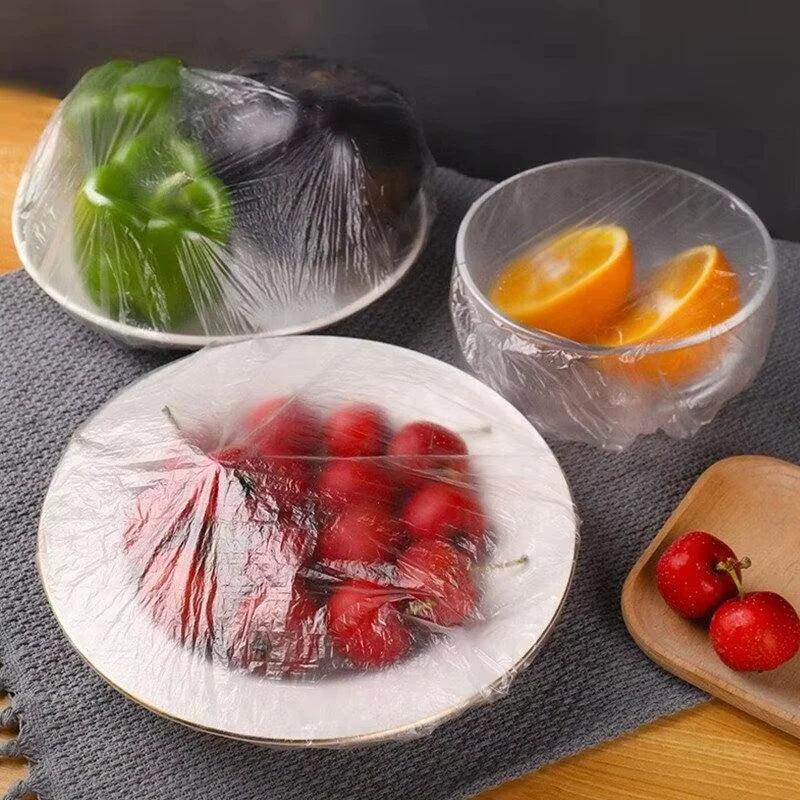 Disposable Elastic Food Covers for Bowls & Plates (100pcs)