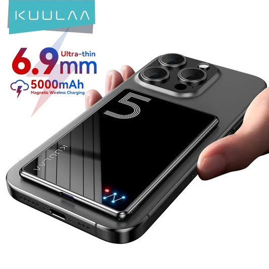 KUULAA 5000mAh Magnetic 20W Wireless Power Bank