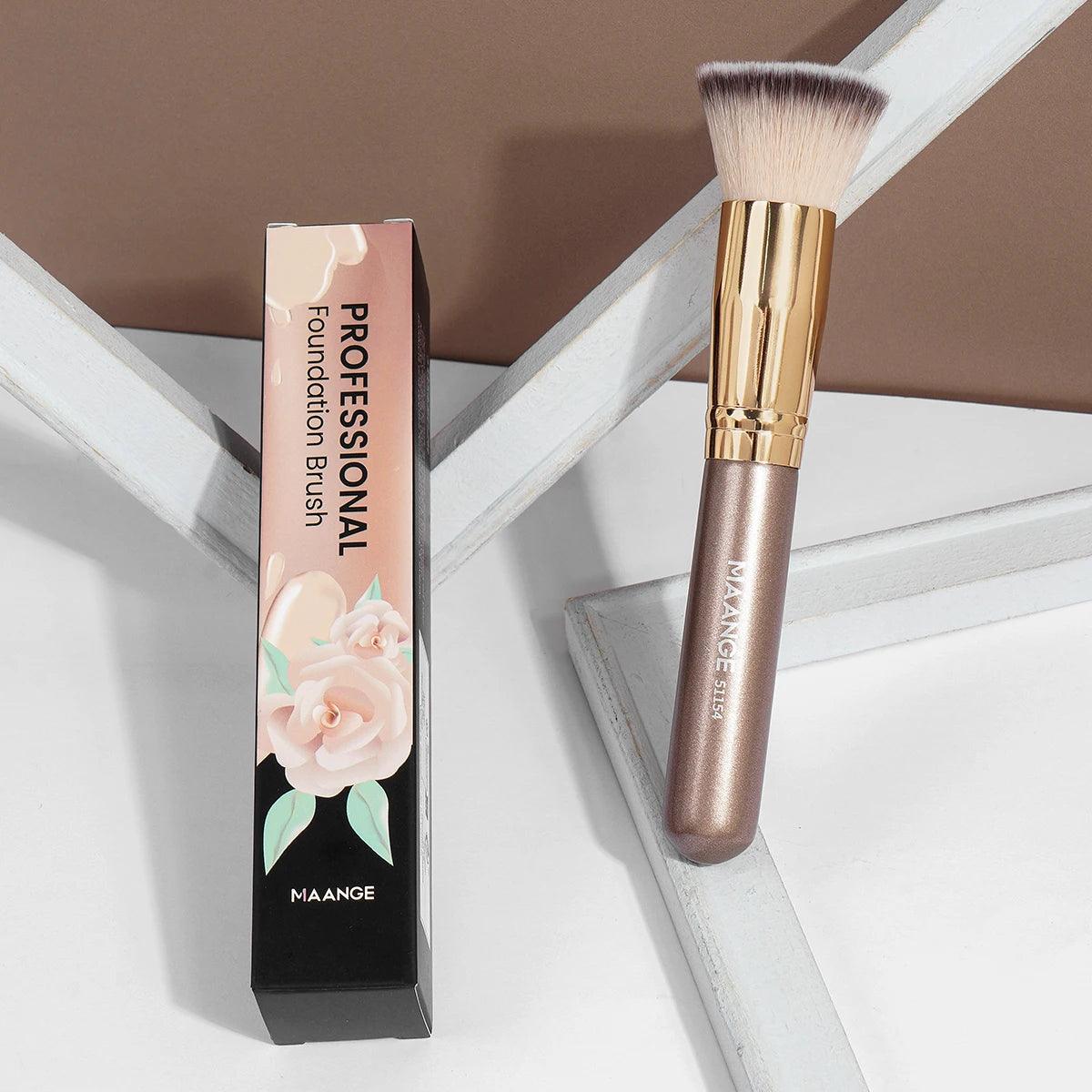 Maange 1PCS Makeup Brush with Box Foundation Concealer Powder Blush Contour Brush Dense Soft Bristle Brush Beauty Tool For Women