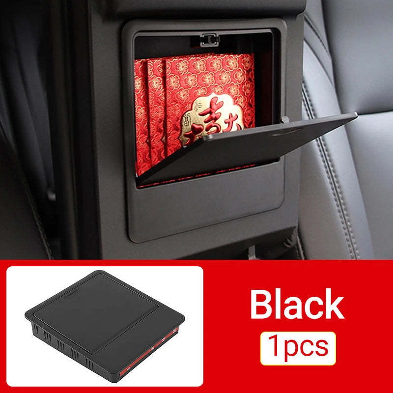 For Tesla Model 3 Y 2017 2018 2019 2020 2021 2022 2023 2024 2025 Car Hidden Storage Box Center Console Armrest Cover Organizer