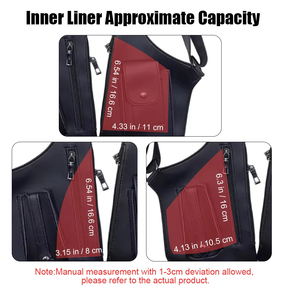 Underarm Anti-Theft Bag, Hidden Shoulder Holster, Double Storage Pouch, Phone Wallet Pocket