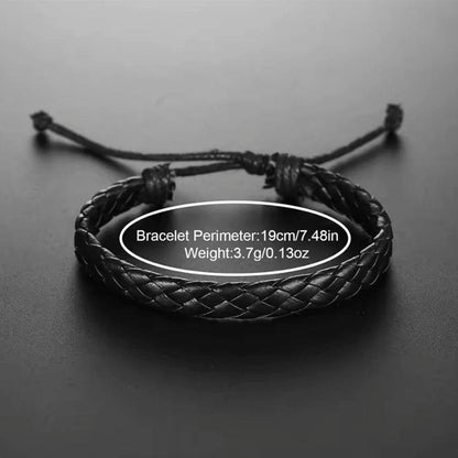 3PCS/Set Men Business Watches Casual Leather Band Analog Male's Quartz Watch Necklace Bracelet Set