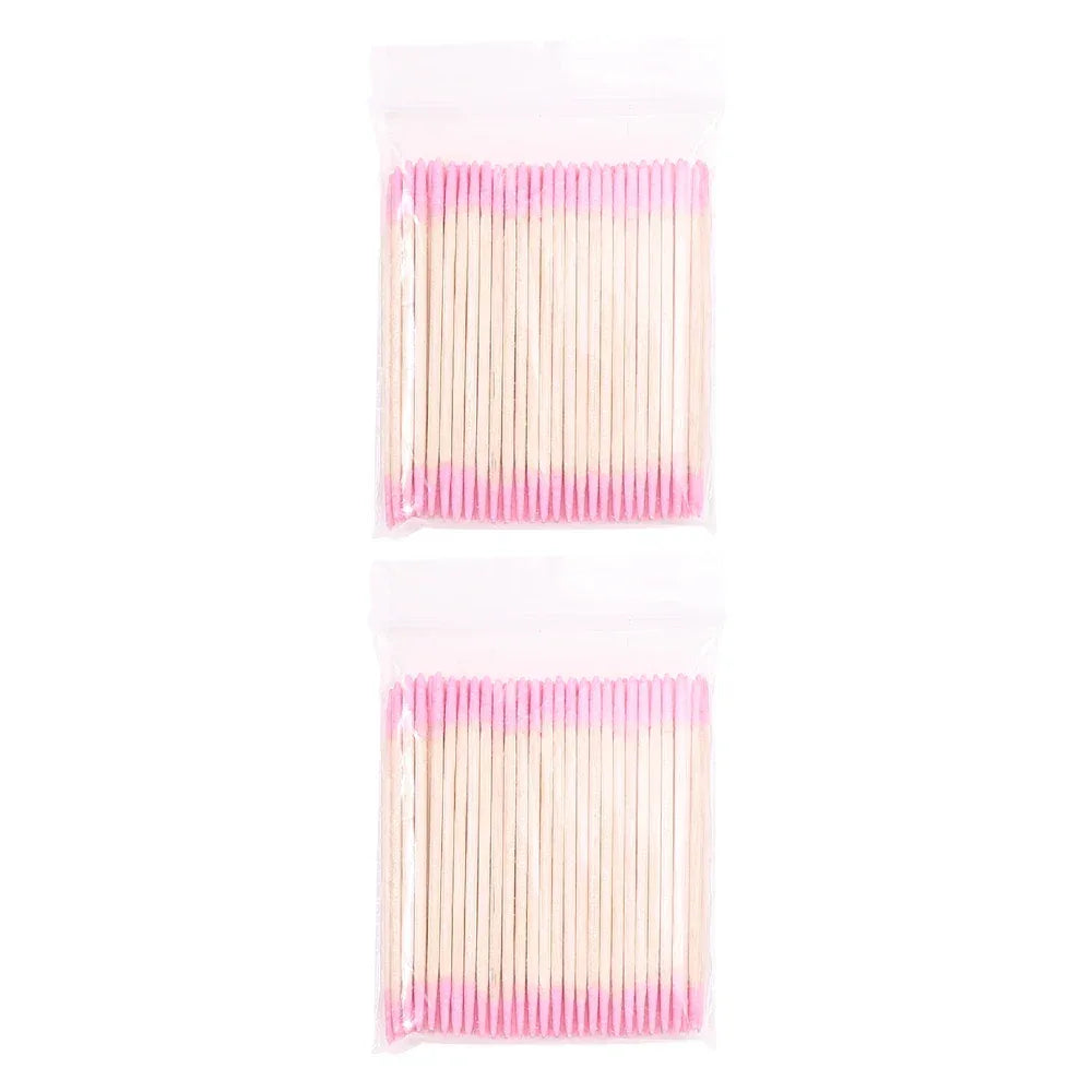 1/2/5/10PCS Nails Disposable Wood Cotton Swab Double Head Clean Sticks Manicure Cuticle Pusher Nail Polish Remover Art Tool