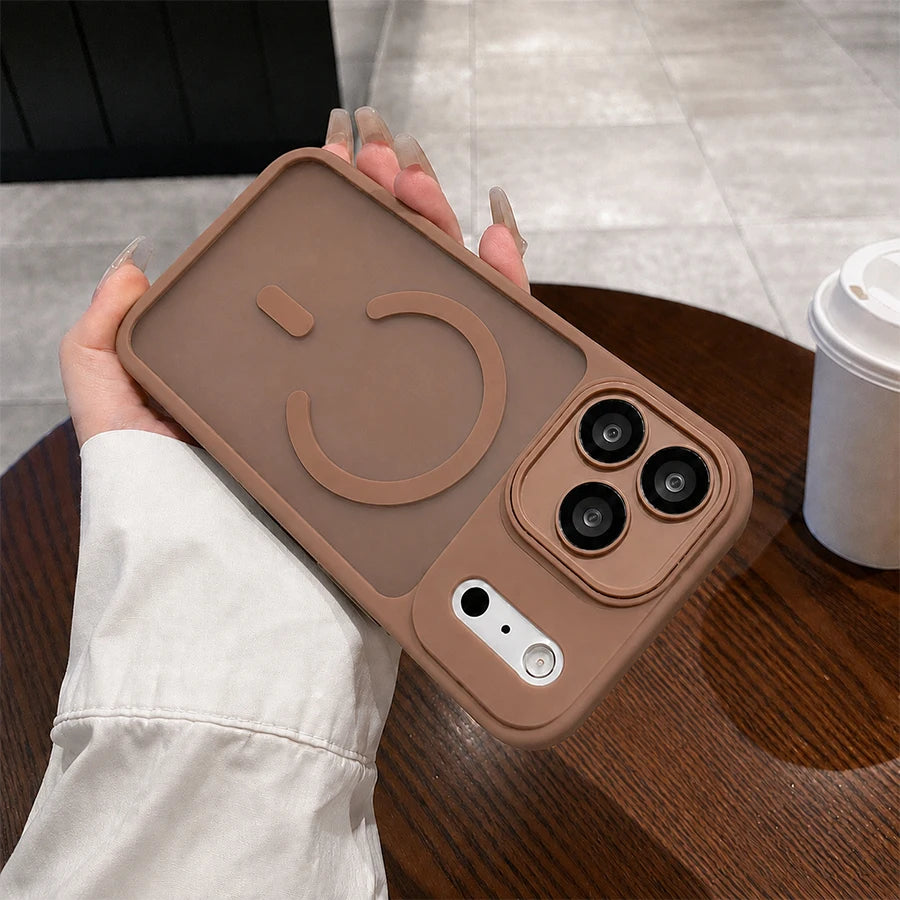 Matte Translucent Magnetic Phone Case Compatible with iPhone 18 17 16 15 14 13 12 11 Pro Max Plus, Wireless Charging Compatible, Shockproof Bumper Cover with Raised Camera Lens Protection, Precision Cutouts and Skin Friendly