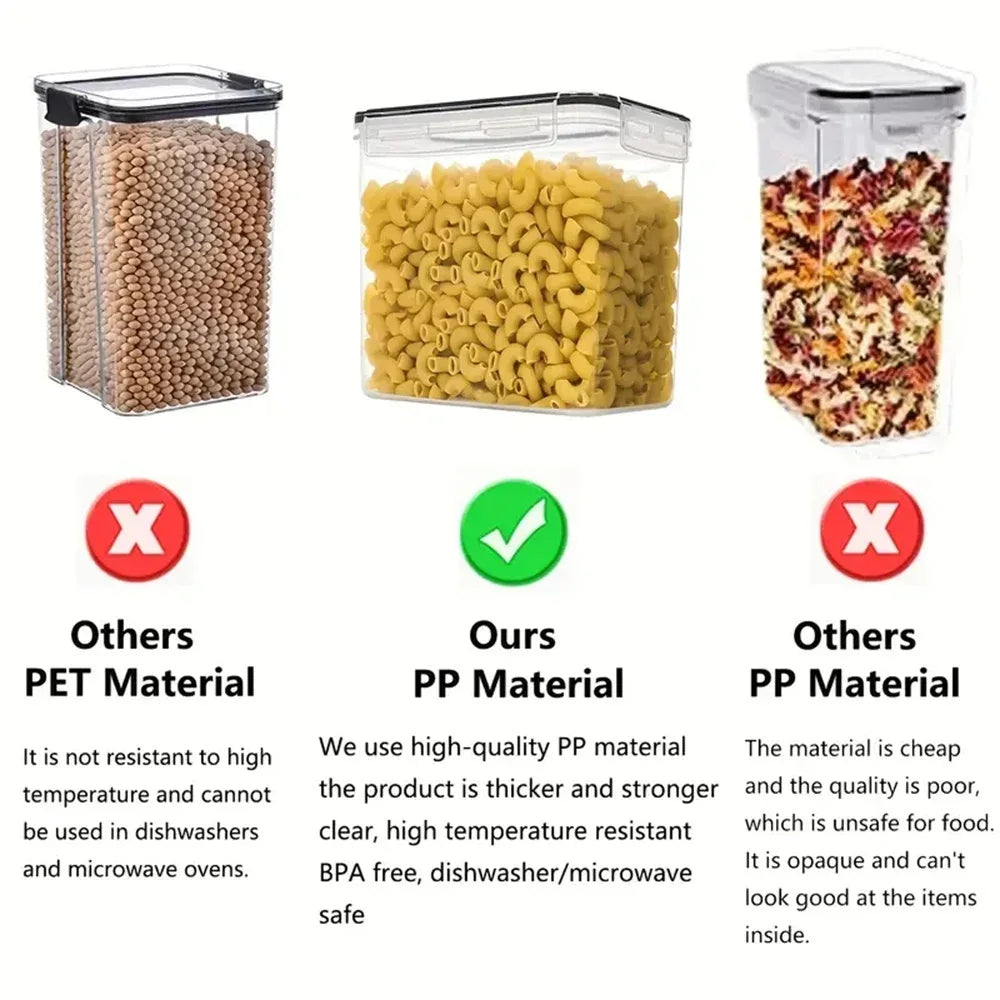 7pcs Airtight Food Storage Containers Set with Labels