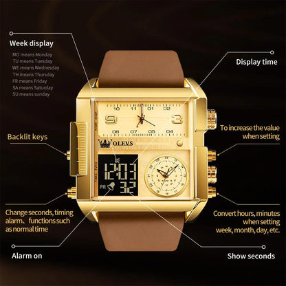 OLEVS Brand Watch Multi Functional Men's Electronic Watch Waterproof 1101