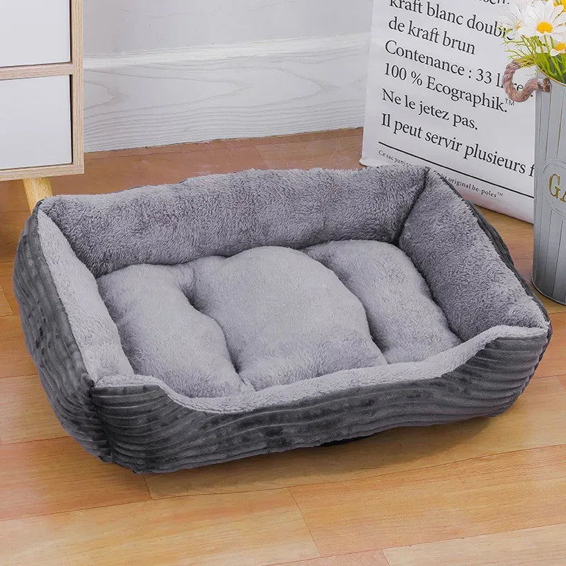 Color Square Winter Soft Warm House for Dog Bed for Dog Mat Waterproof Cat Bed Pet Bed for Large Medium Small Dog House - Urbizia