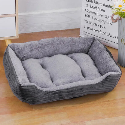 Color Square Winter Soft Warm House for Dog Bed for Dog Mat Waterproof Cat Bed Pet Bed for Large Medium Small Dog House - Urbizia