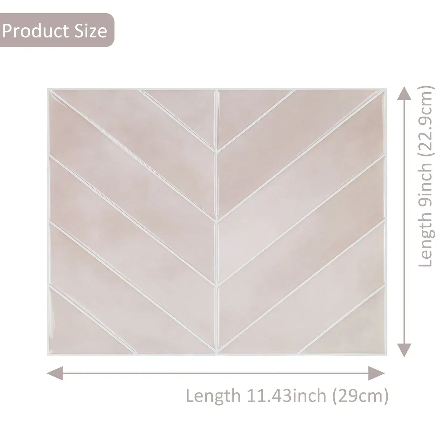 10pcs V-shape Peel and Stick Wall Tile Sticker 3D Waterproof Vinyl Wallpaper for Kitchen Living Room RV Interior Wall Decoration - Urbizia