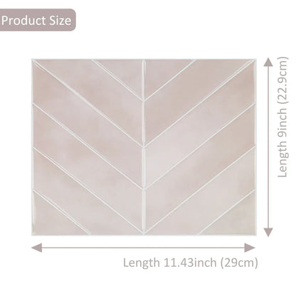 10pcs V-shape Peel and Stick Wall Tile Sticker 3D Waterproof Vinyl Wallpaper for Kitchen Living Room RV Interior Wall Decoration - Urbizia