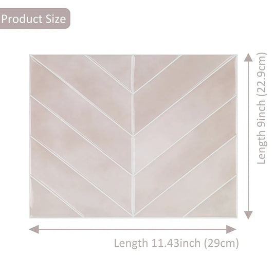 10pcs V-shape Peel and Stick Wall Tile Sticker 3D Waterproof Vinyl Wallpaper for Kitchen Living Room RV Interior Wall Decoration - Urbizia