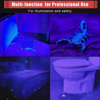 UV Flashlight 395nm Ultraviolet Torch With Pen Clip Portable AAA Batteries Used Violet Light Pet Urine Scorpion Detector UV Lamp - Urbizia