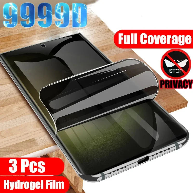 3Pcs Anti Spy Privacy Soft TPU Film For Samsung Galaxy S26 S25 S24 S23 S22 S21 S20 S10 Note 9 10 Plus 20 Ultra Screen Protector