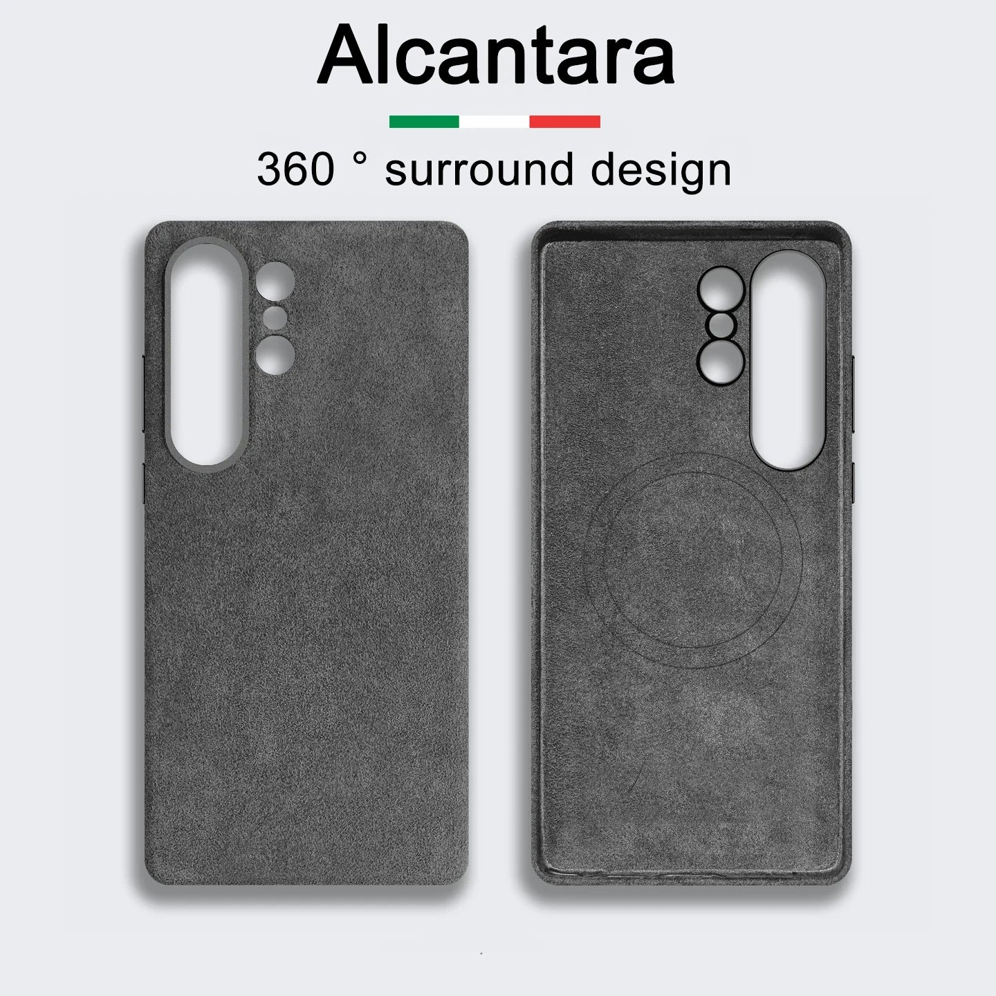 Italy Alcantara Case for Samsung Galaxy S26 Ultra Plus S26+ with Magsafe Luxury Leather Cover Magnetic Phone Back Cases