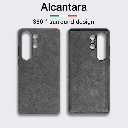 Italy Alcantara Case for Samsung Galaxy S26 Ultra Plus S26+ with Magsafe Luxury Leather Cover Magnetic Phone Back Cases