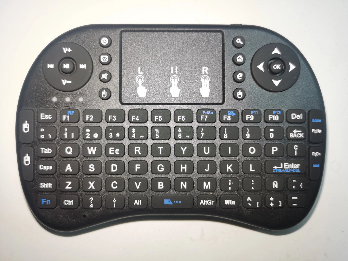 Air Mouse Backlit Mini Wireless Keyboard Azerty Spanish French Portuguese Russian Brazil Language With Touchpad N PC TV Box RGB