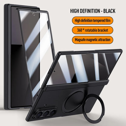 For Samsung Galaxy Z Fold 7 Case Luxury Magsafe Ring Stand Magnetic Protective Back Cover case For Z Fold 7 Sleeve