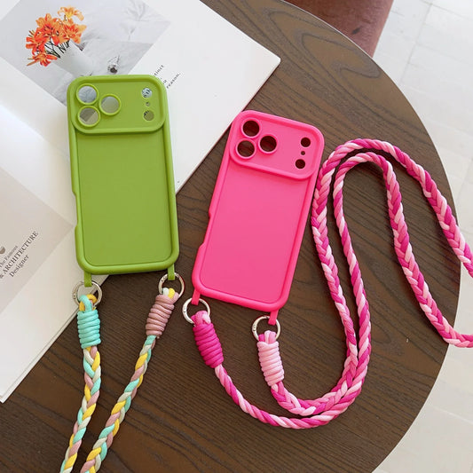 Hand-Woven Lanyard Crossbody Case for iPhone