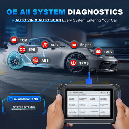 VDIAGTOOL VD70 Lite OBD2 Automotive Scanner Bi-Directional Car Diagnostic Key Tool Programmer with 31+Reset DOIP Free Updates