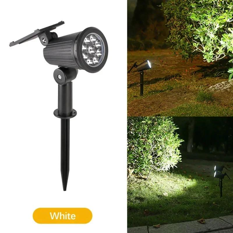 Solar Spotlight Outdoor Waterproof Spotlight with Adjustable Brightness Suitable for Garden Backyard Lane Courtyard Decoration