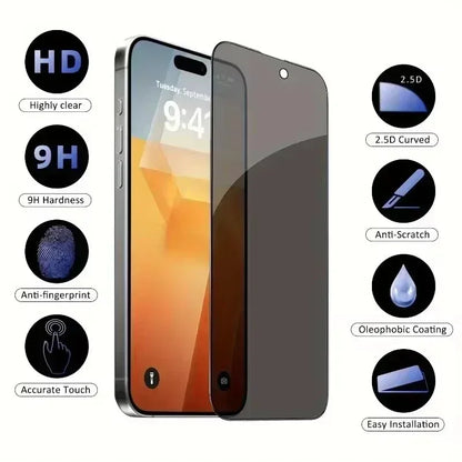 5Pcs Privacy Screen Protector for iPhone Anti-Spy Glass