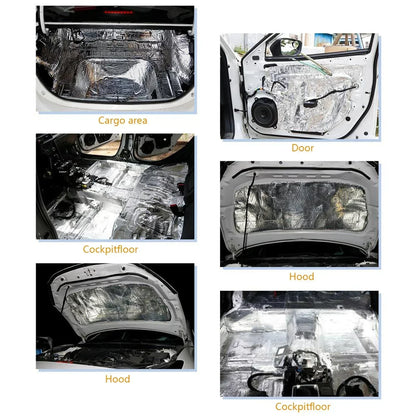 200x50/40x25cm Car Noise Deadening Mat Sound Proofing Deadener Heat Insulation Mat Hood Closed Cell Foam Vehicle Accessories