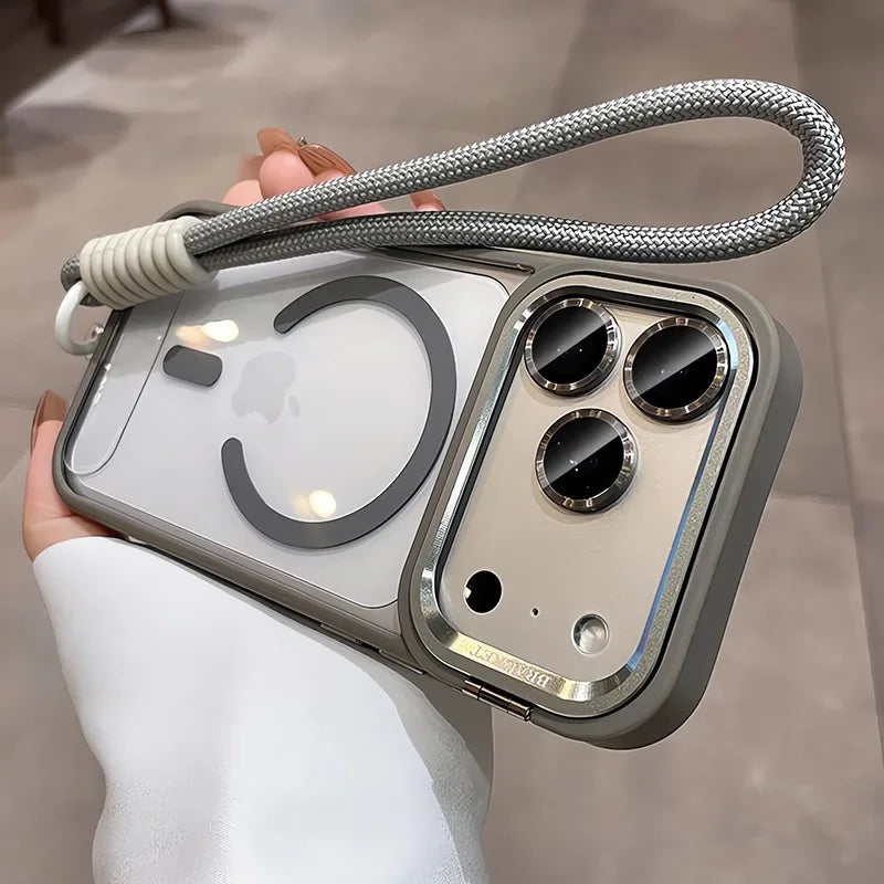 MagSafe Camera Bracket Wrist Strap Case for iPhone