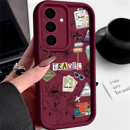 Travel Map TPU Case for Samsung Galaxy Series