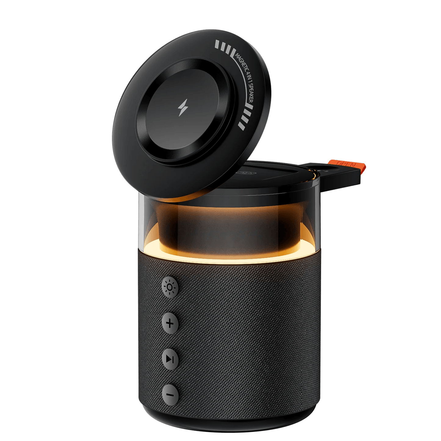 5-in-1 Magnetic Wireless Charging Station with Wireless Speaker Night Light Fast Charger for iPhone iWatch AirPods With Speaker