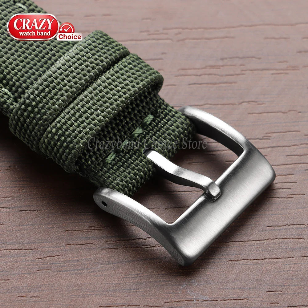 20mm 22mm Waterproof Sailcloth Watch Strap Two-Sided Nylon Watchband Quick Release Band Universal Sport Belt for Men Bracelet