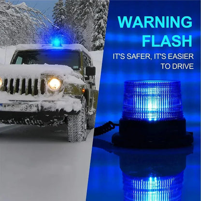 Car Truck Roof Top Warning Light Emergency LED Strobe Light Flashing Beacon With Magnetic Base For Security Auto 12V 24V - Urbizia