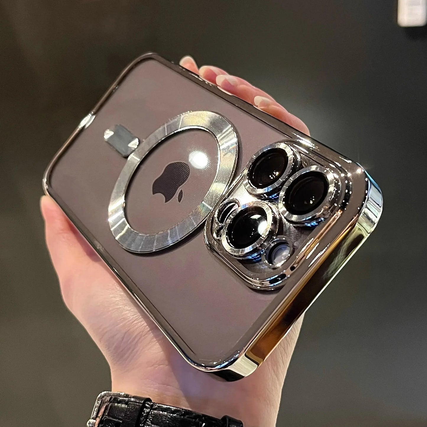 Luxury Magnetic Clear Case for iPhone Shockproof