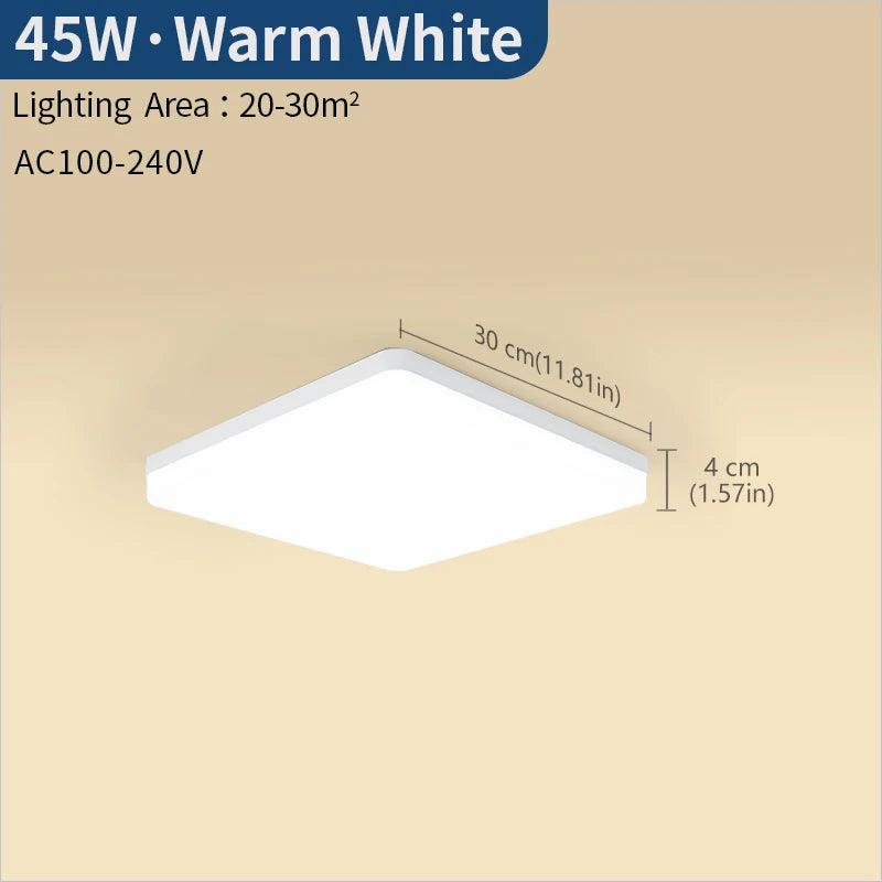 Square LED Ceiling Light 3 Colour Temperatures – 18W, 22W or 45W