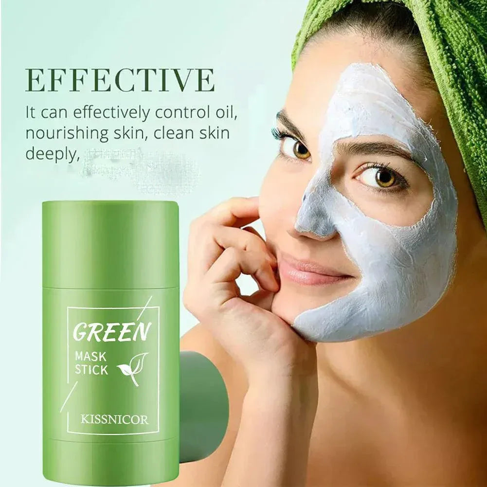Green Tea Mask Face Clean Green Tea Cleansing Deep Moisturizing Shrink Pores Blackhead Acne Facial Korean Skin Care - Urbizia