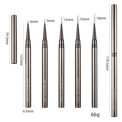 5PCS Nail Art Liner Brushes Hand Painted Brush Acrylic UV Gel Colours Paints Builder Drawing Pen DIY Manicure Design Accessories