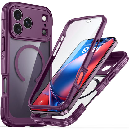 360° Fully Protected Double-sided Transparent Magnetic Case For iPhone 18 Pro Max 18Pro For MagSafe Wireless Charging Back Cover