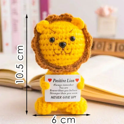 Positive Energy Crochet Doll Pocket Hug Handmade Knitted Plush Potato Plant Avocado Bee Turtle Duck Funny Emotional Support Gift - Urbizia