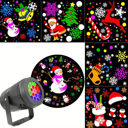 Christmas Projector Lights – 16 Patterns Rotating LED Snowflake Laser Light