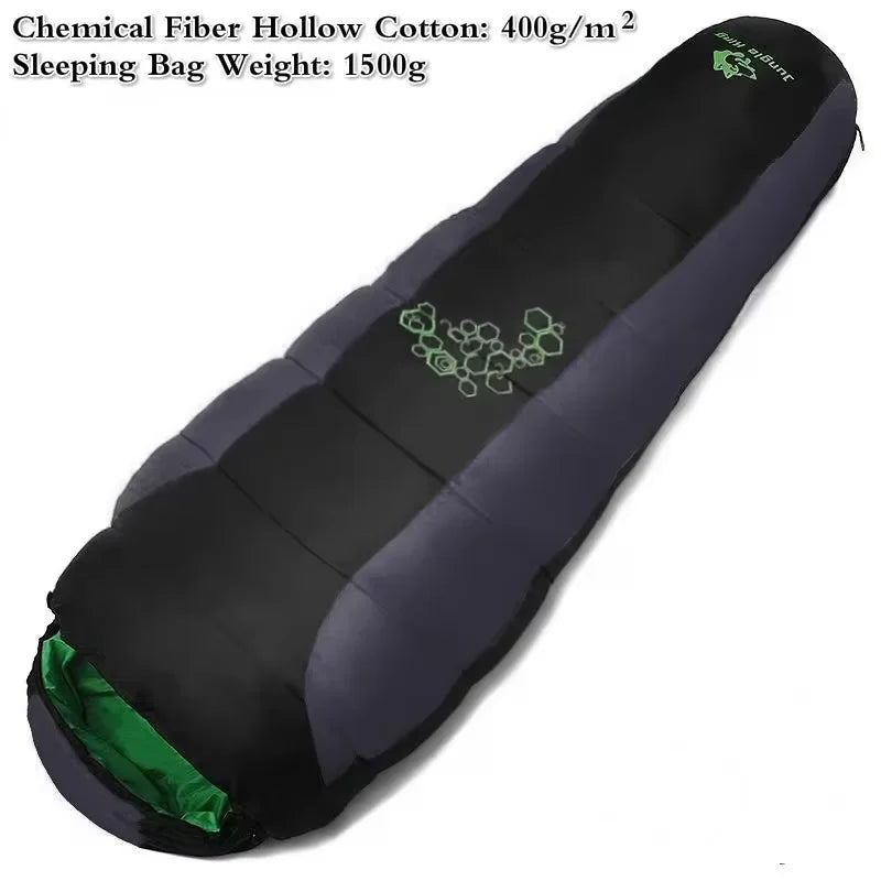 Jungle King CY0901 Thickening Fill Four Holes Cotton Sleeping Bags Fit for Winter Thermal 4 Kinds of Thickness Camping Travel