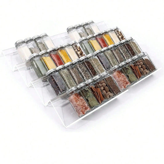 Adjustable Acrylic Spice Drawer Organizer Rack