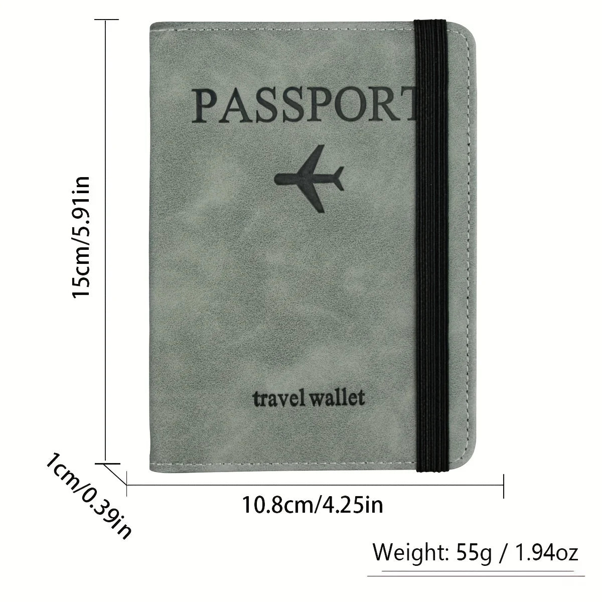 Retro PU Travel Passport Holder, RFID Blocking  Multi-Function Wallet, Passport Covers with Slots for Cards and Personal Items