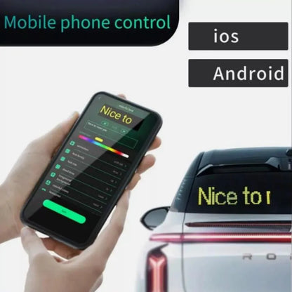 LED Truck Car Dynamic Devil Eye Light Board Windshield Rectangle Flexible Display Light DIY Programmable Bluetooth App Control